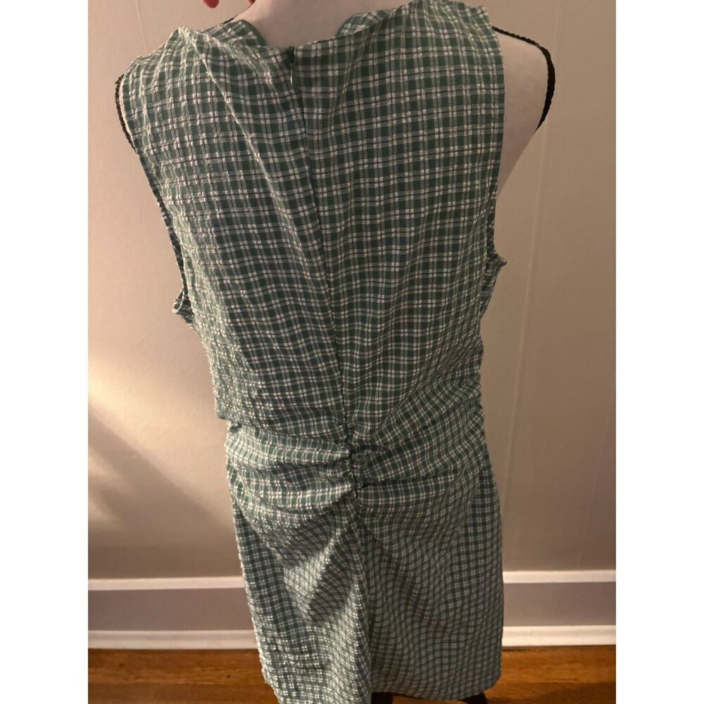Halara Boat Neck Sleeveless Gingham Mini Dress with Pockets — Size Large NWT - Picture 7 of 7
